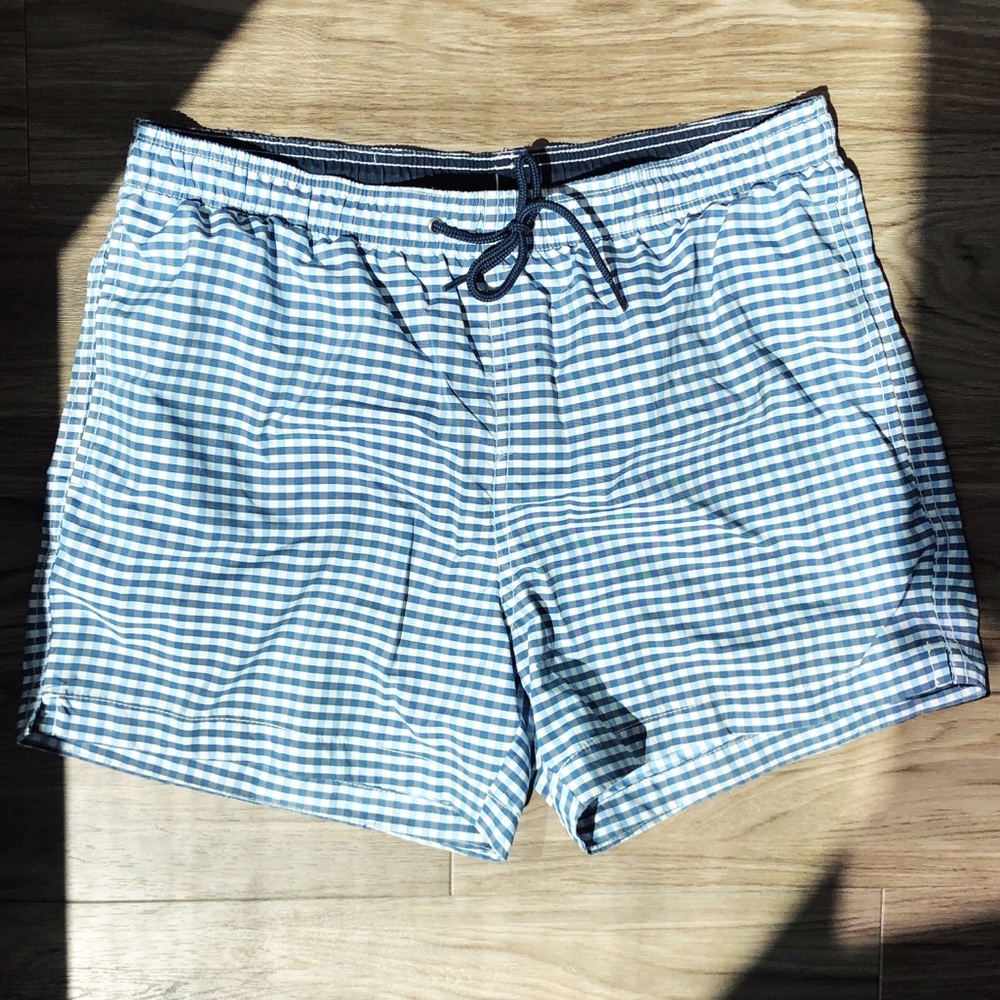 Gingham Print Swim Trucks / Board Shorts / Shorts